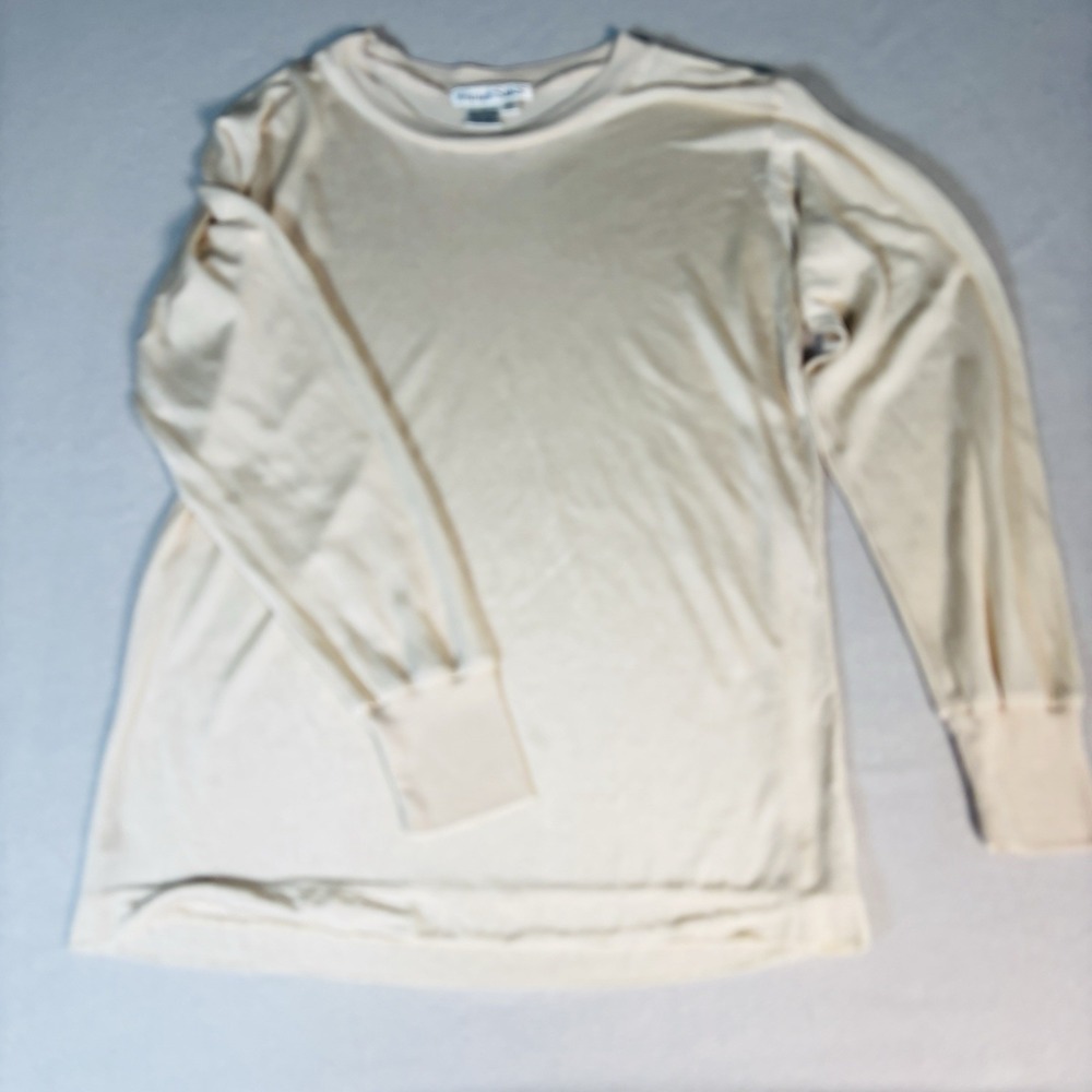 WinterSilks Top 100% Silk Base Layer Taupe Sm Sleek Soft Luxe Sheer Lightweight
